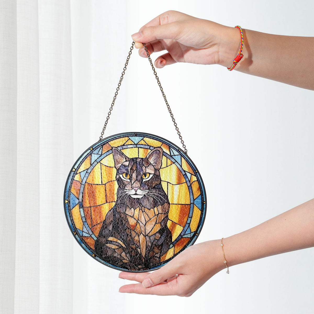 Mystic Stare Stained Glass Window Hanging Suncatcher