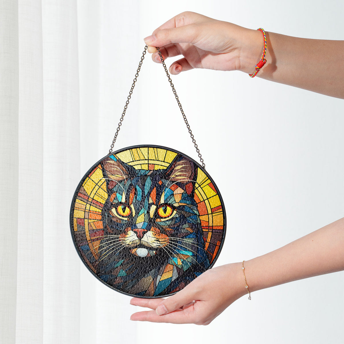 Nightwatcher Stained Glass Window Hanging Suncatcher