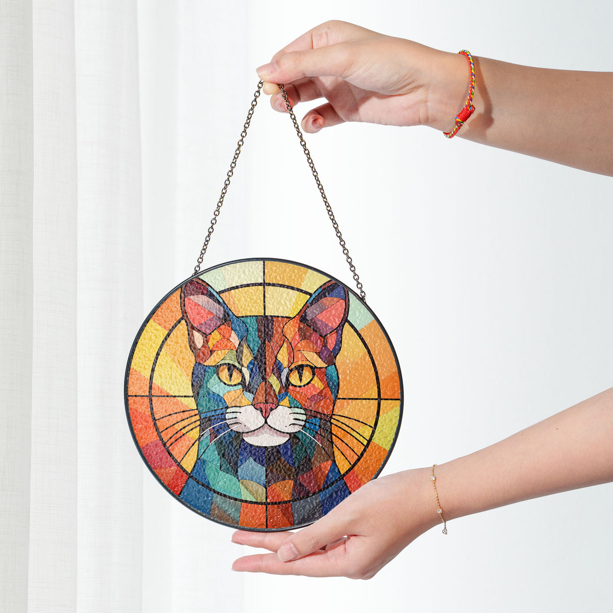 Mystic Sunrise Stained Glass Window Hanging Suncatcher