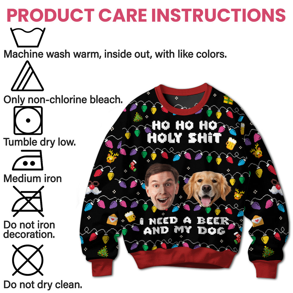 Ho Ho Ho Holy - Personalized Ugly Sweater