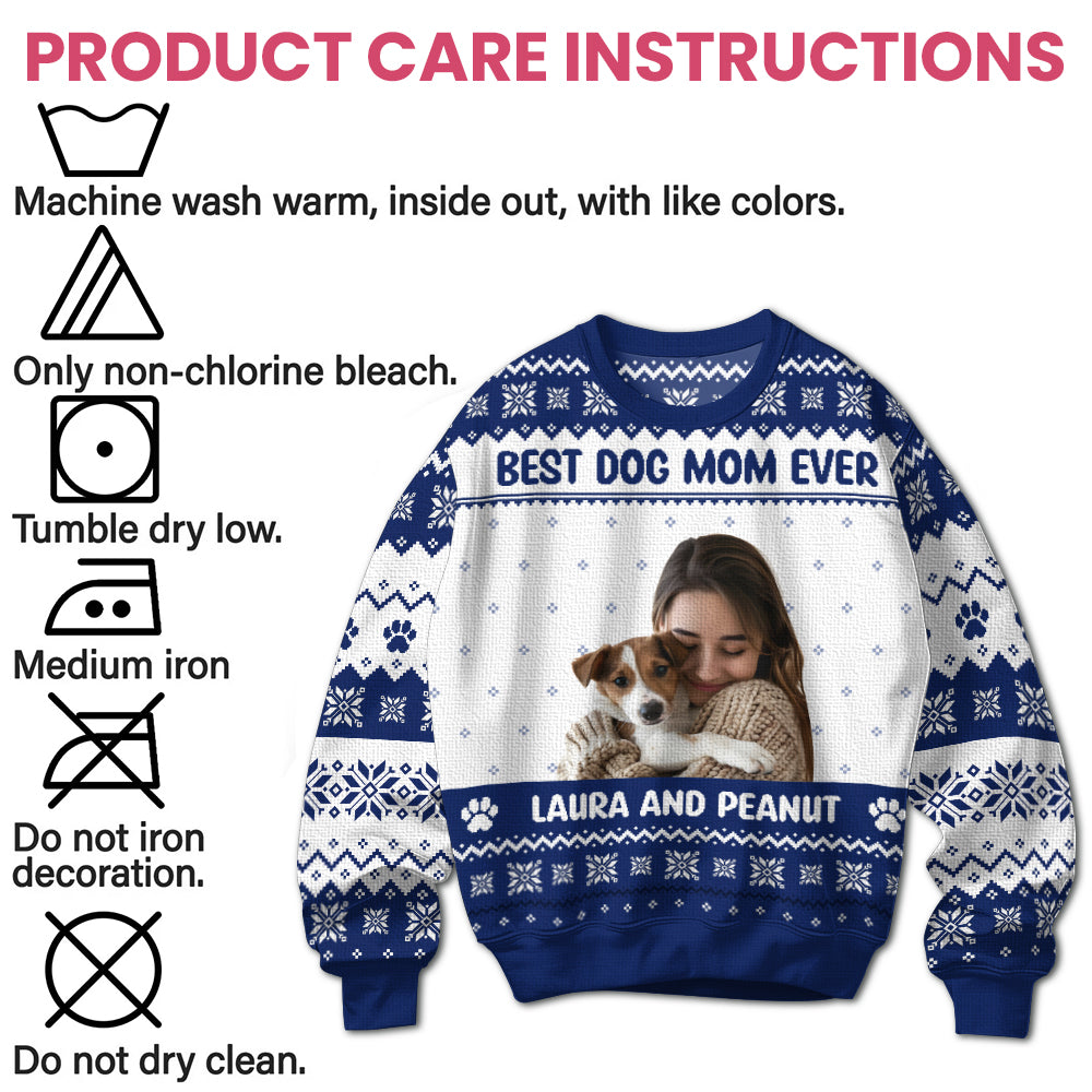 Best Dog Mom - Personalized Ugly Sweater