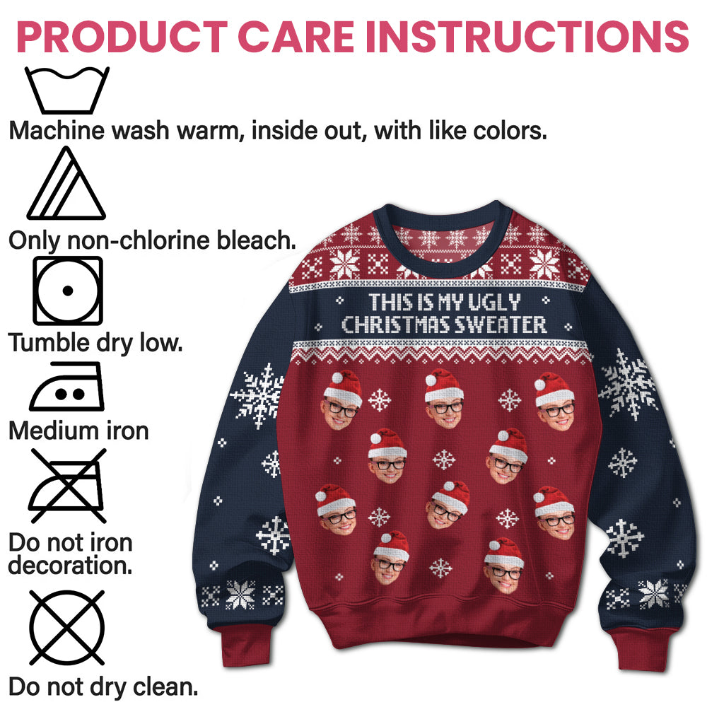 Custom Face Merry Christmas - Personalized Ugly Sweater
