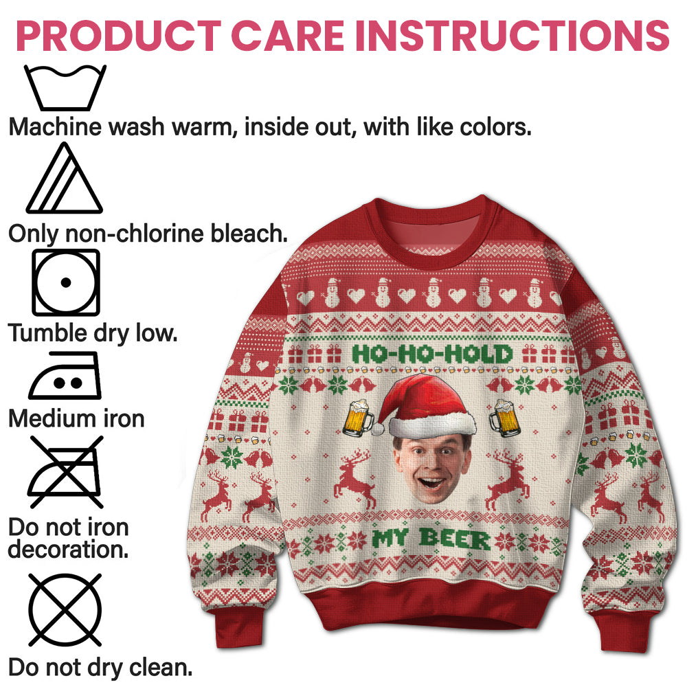 My Beer Custom Face - Personalized Ugly Sweater