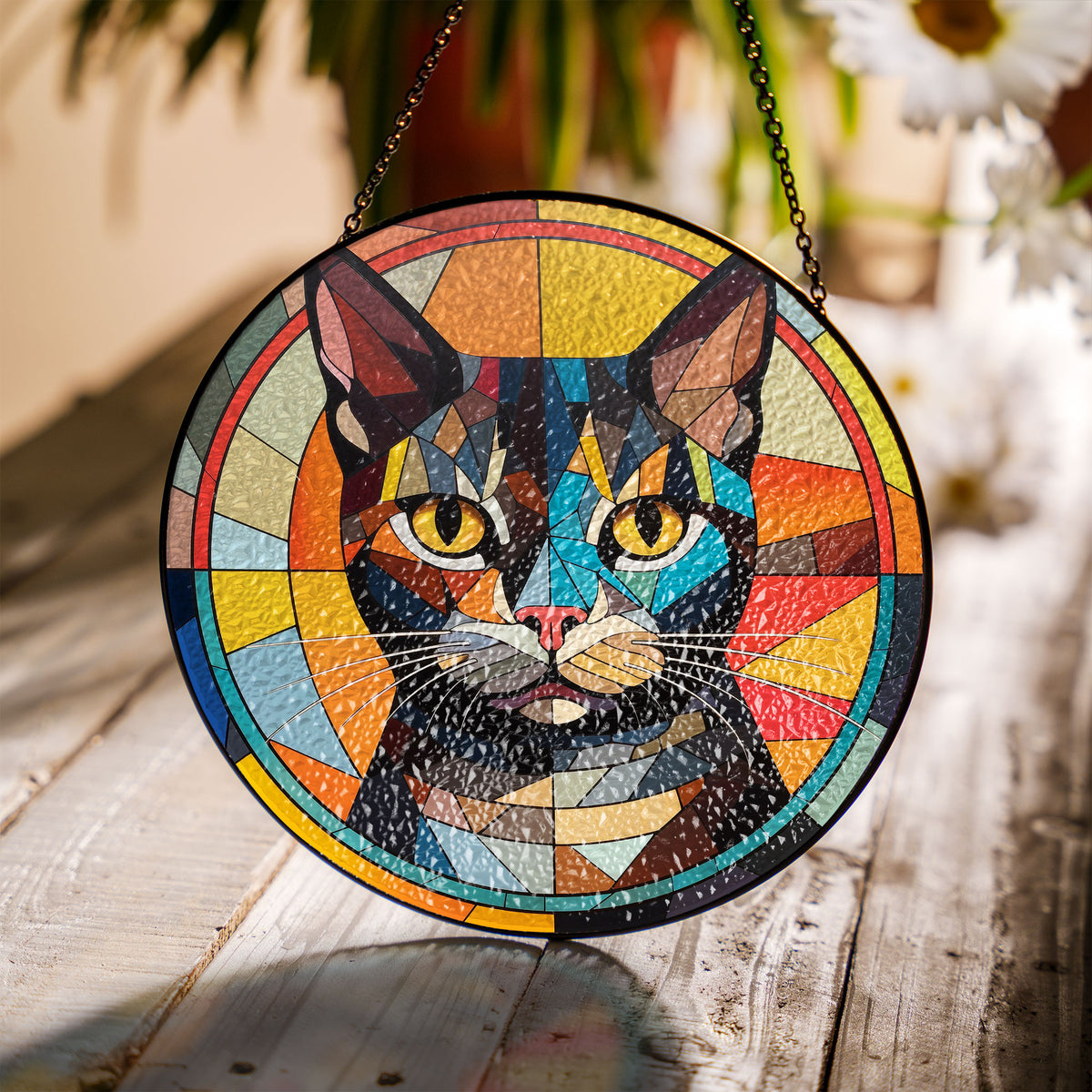 Royal Glimmer Stained Glass Window Hanging Suncatcher