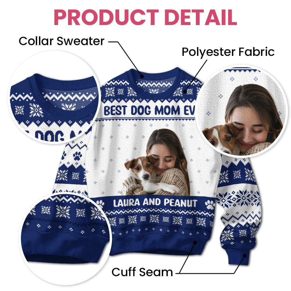 Best Dog Mom - Personalized Ugly Sweater