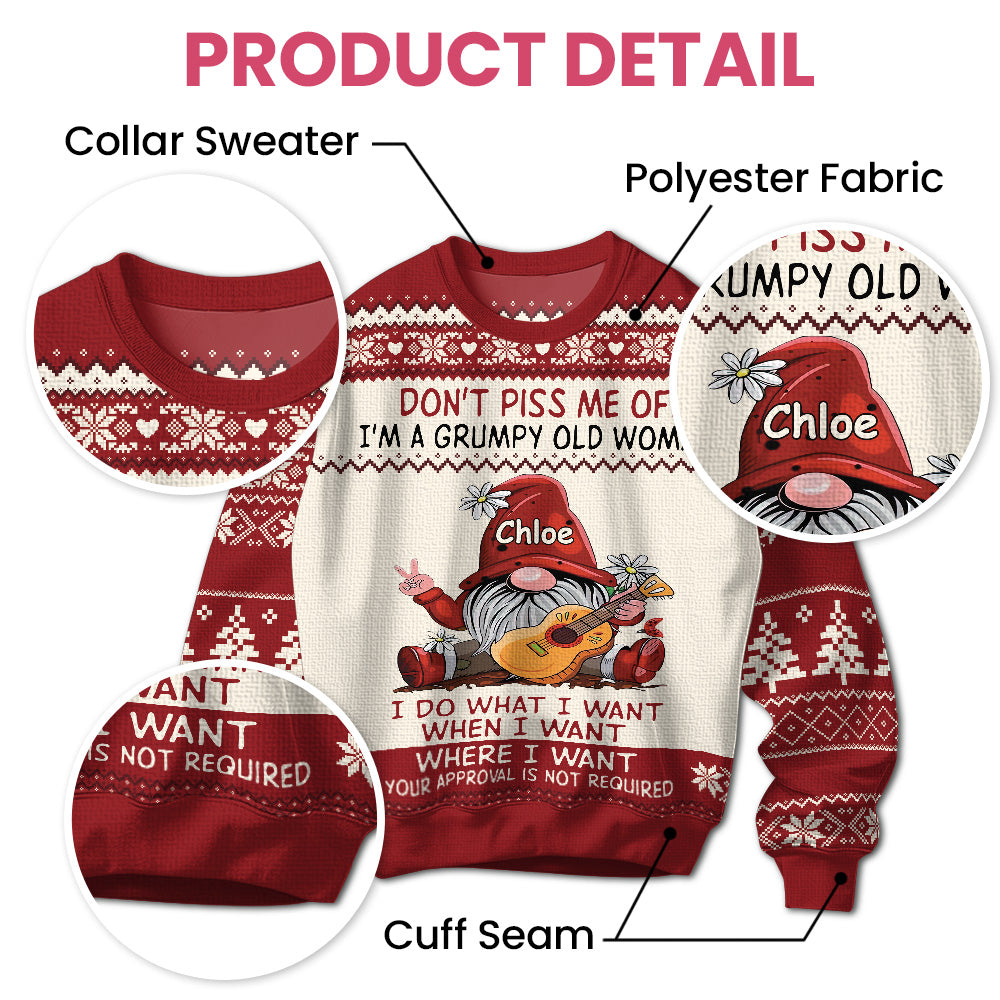 Don't Piss Me Off - Personalized Ugly Sweater