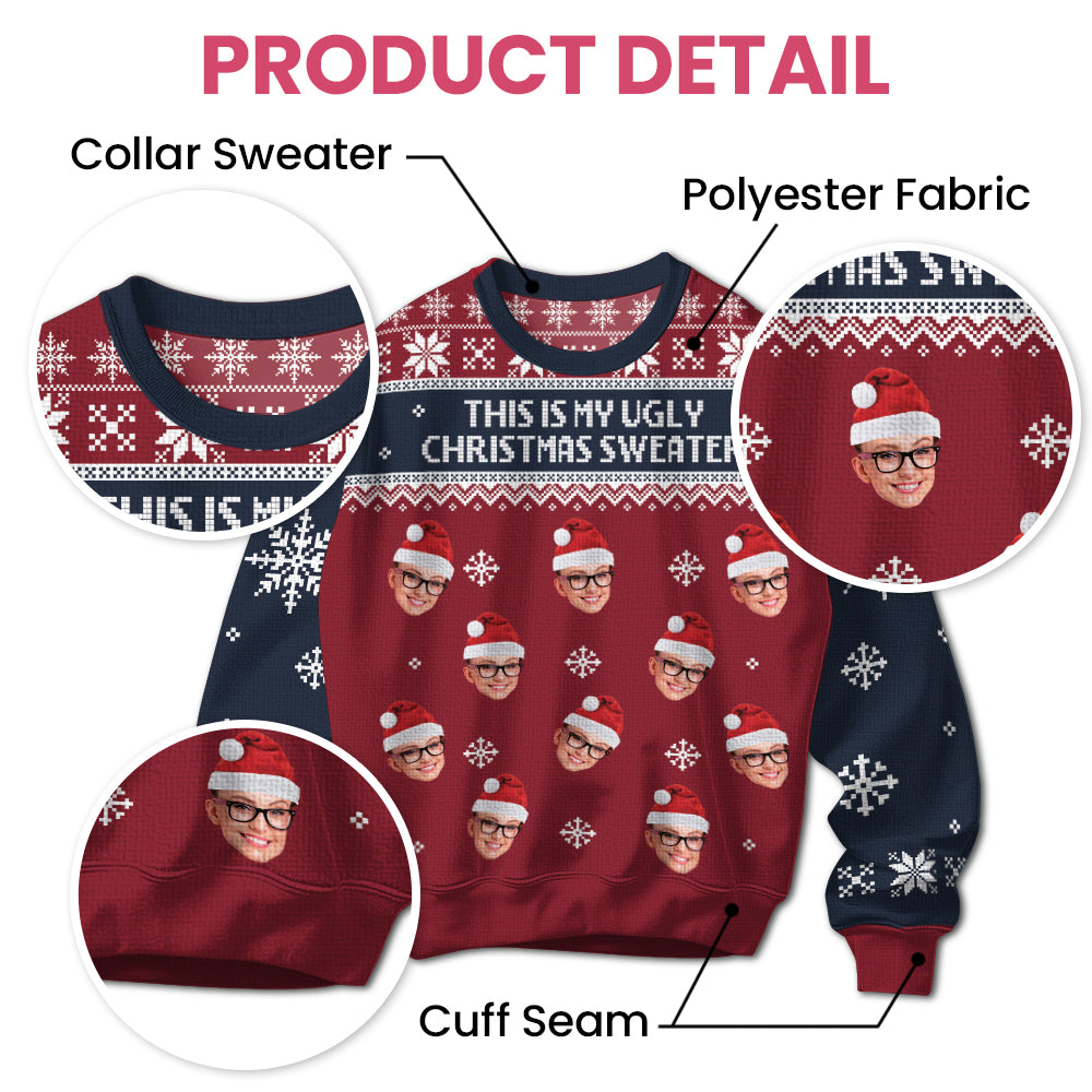 Custom Face Merry Christmas - Personalized Ugly Sweater