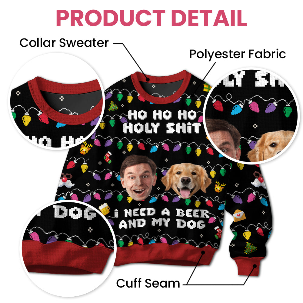 Ho Ho Ho Holy - Personalized Ugly Sweater