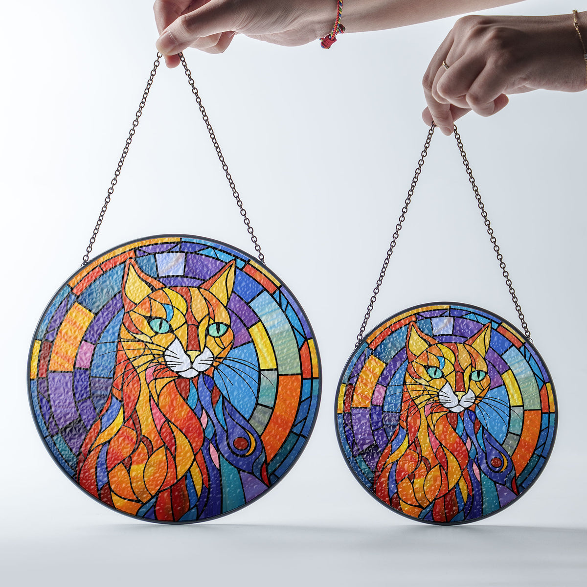 Sunlit Majesty Stained Glass Window Hanging Suncatcher