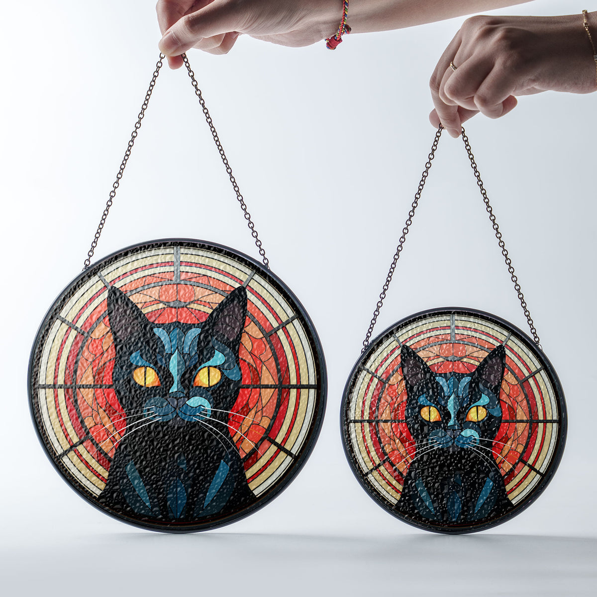 Twilight Hunter Stained Glass Window Hanging Suncatcher