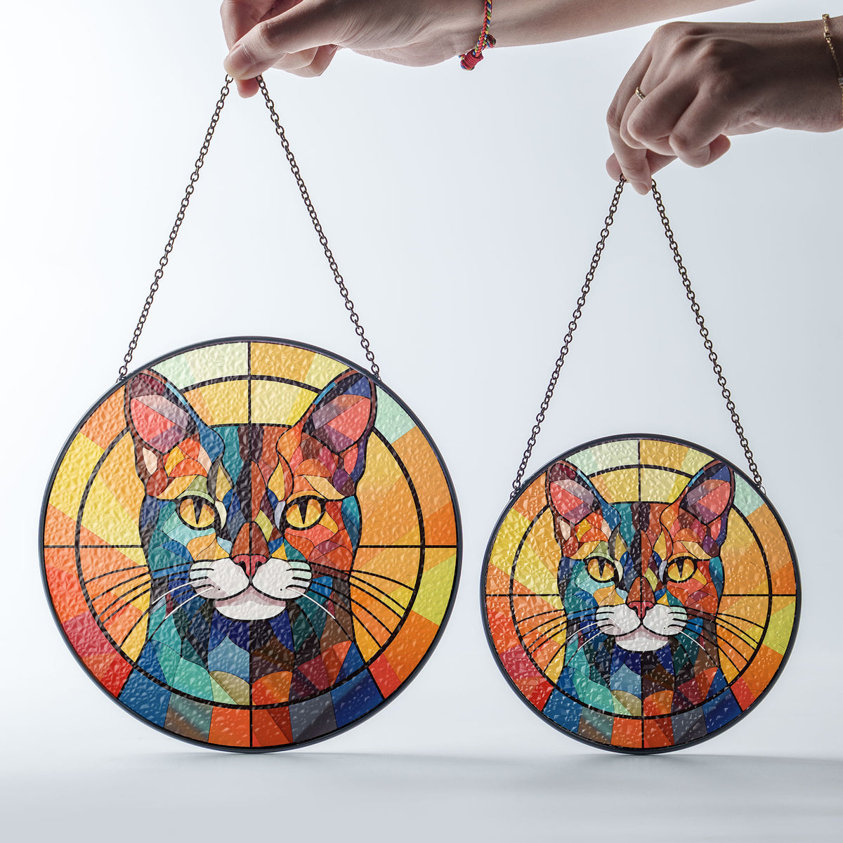 Mystic Sunrise Stained Glass Window Hanging Suncatcher