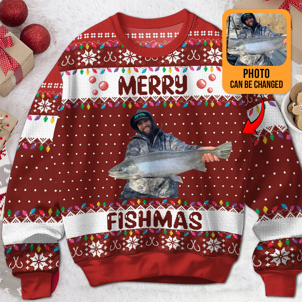 Merry Fishmas - Personalized Ugly Sweater