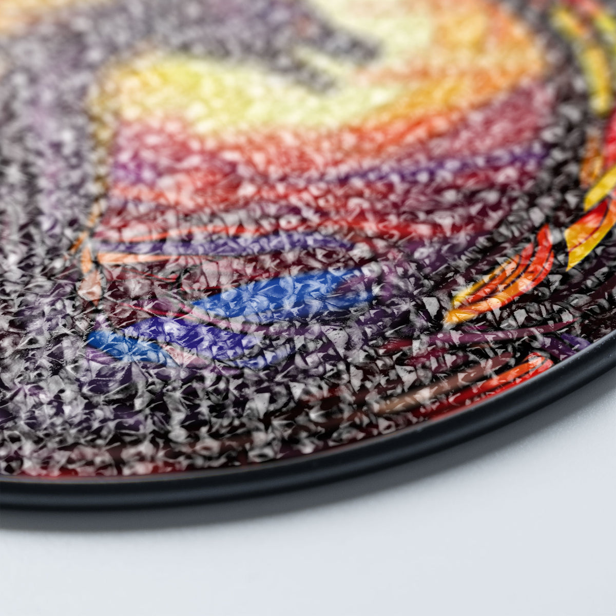 Radiant Sunfire Stained Glass Window Hanging Suncatcher