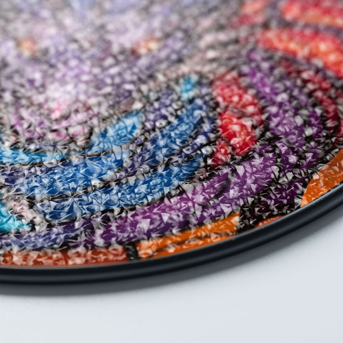 Bronze Flamewing Stained Glass Window Hanging Suncatcher