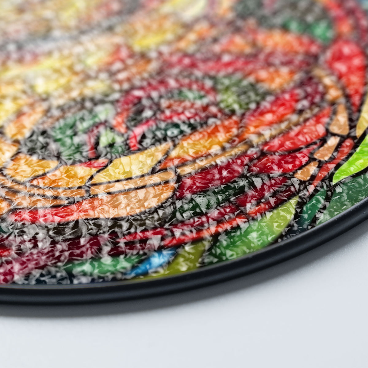 Solarflare Serpent Stained Glass Window Hanging Suncatcher