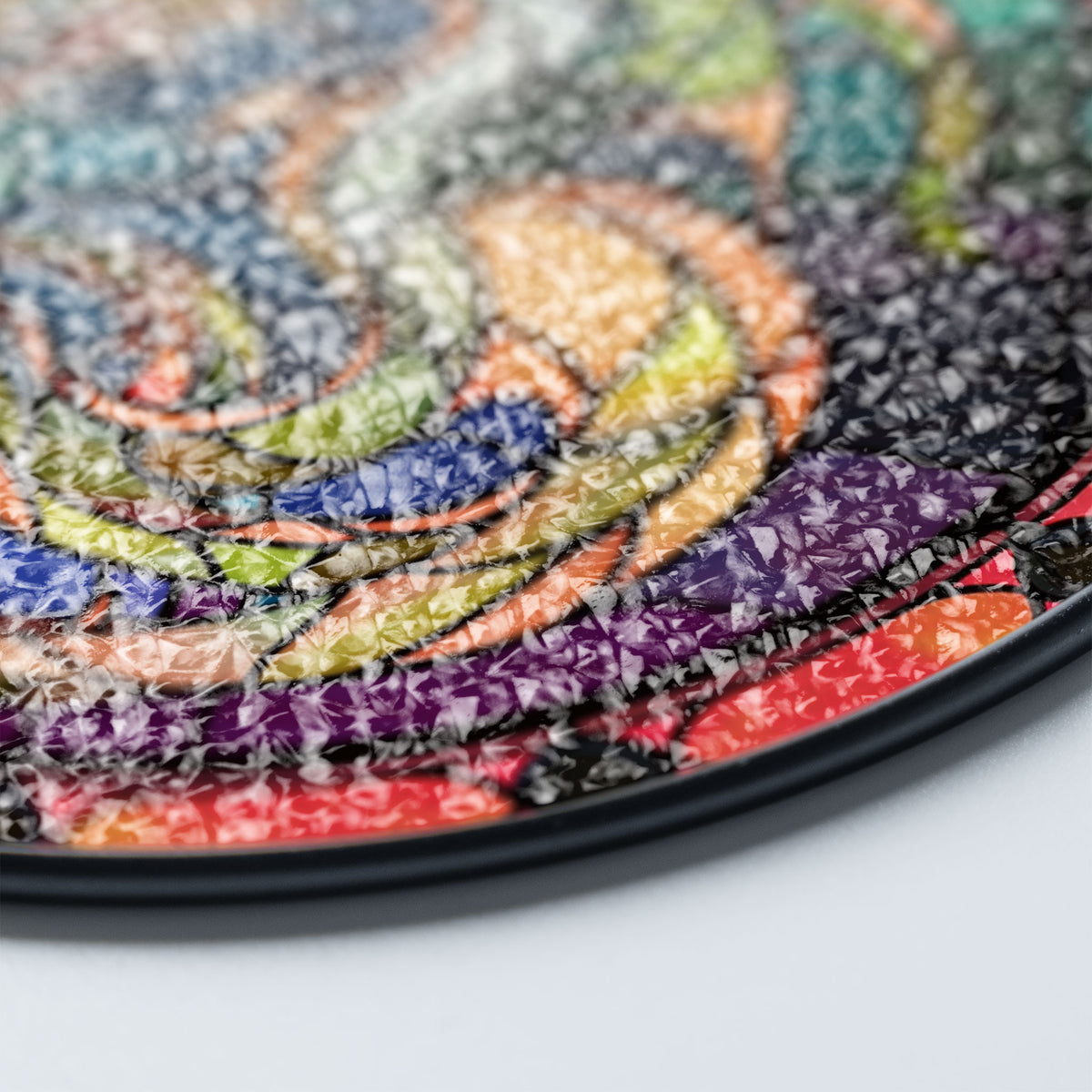 Dragon of the Mystic Moon Stained Glass Window Hanging Suncatcher