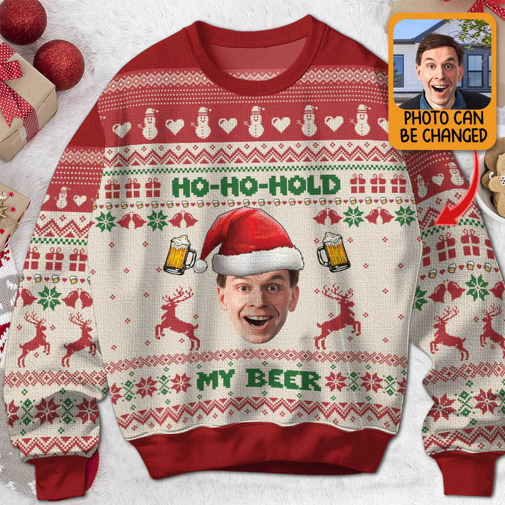 My Beer Custom Face - Personalized Ugly Sweater
