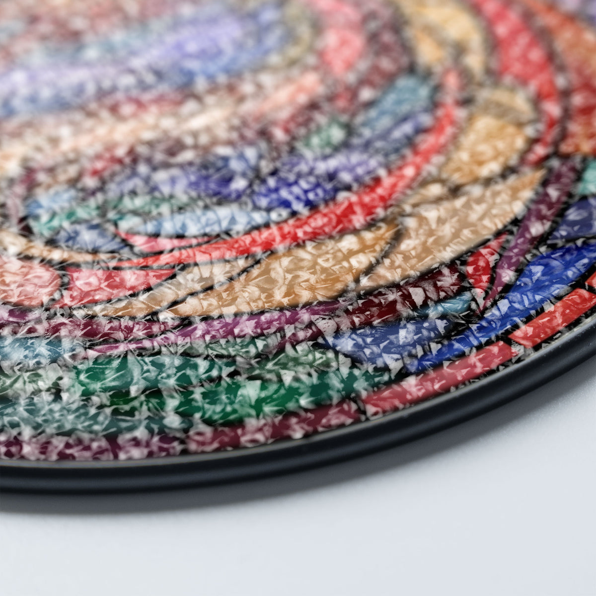 Ruby Blaze Stained Glass Window Hanging Suncatcher