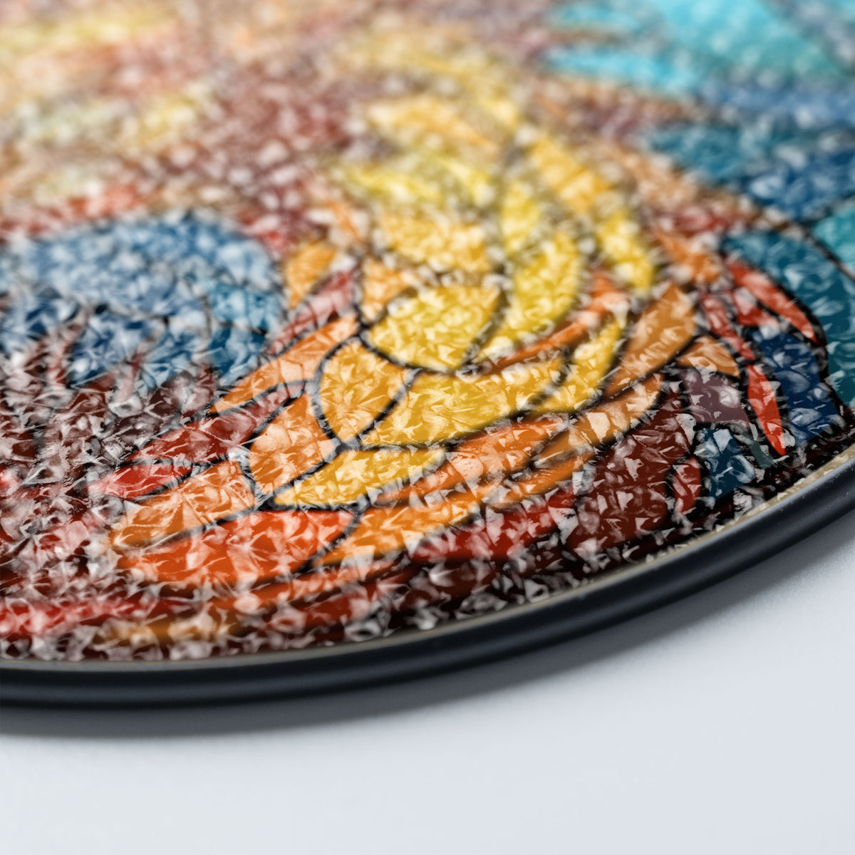 Sapphire Storm Stained Glass Window Hanging Suncatcher