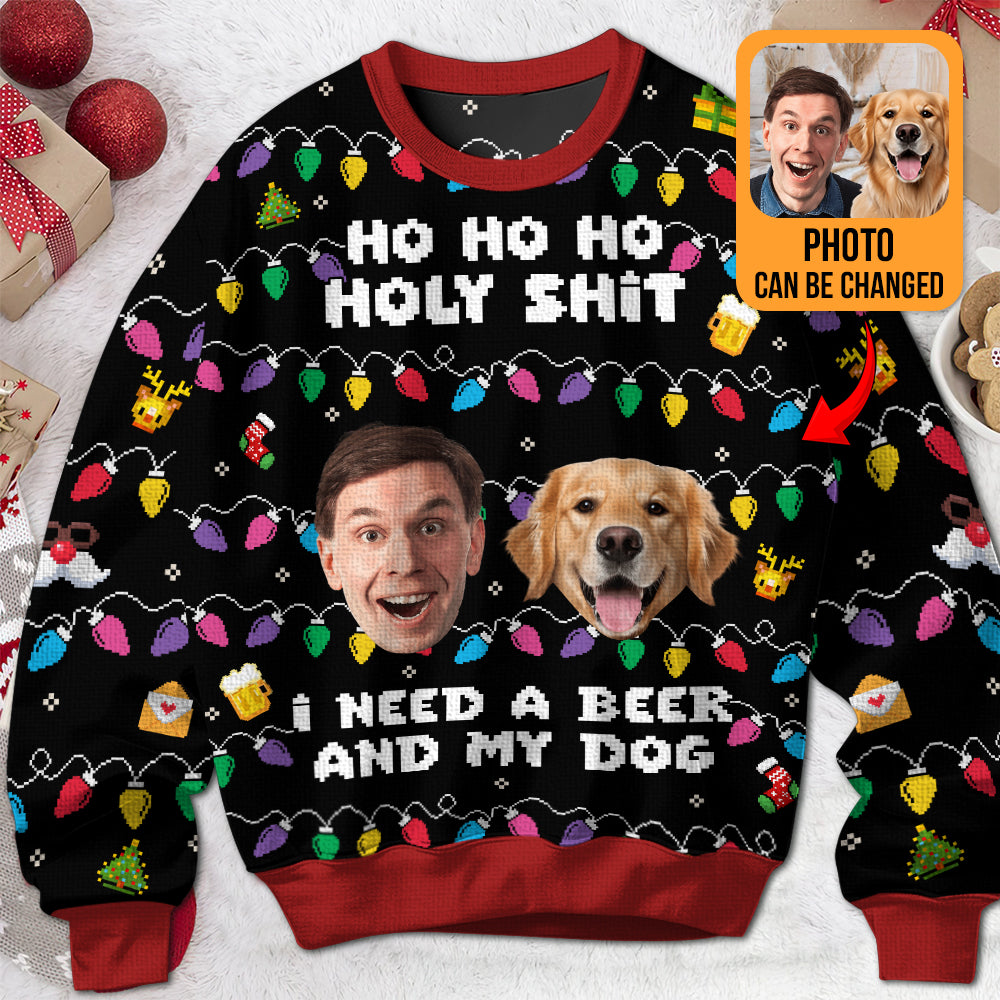 Ho Ho Ho Holy - Personalized Ugly Sweater
