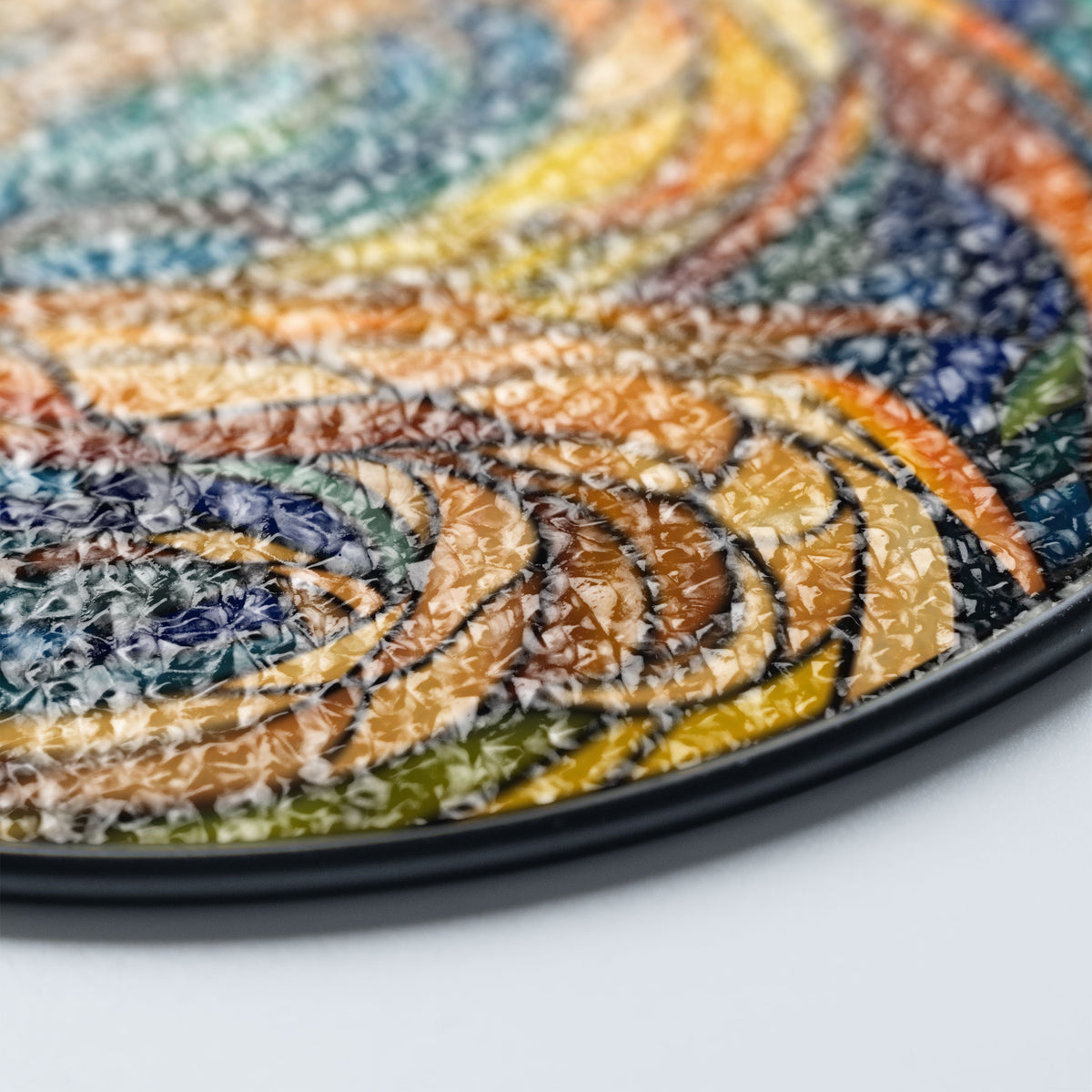 Golden Emberwing Stained Glass Window Hanging Suncatcher