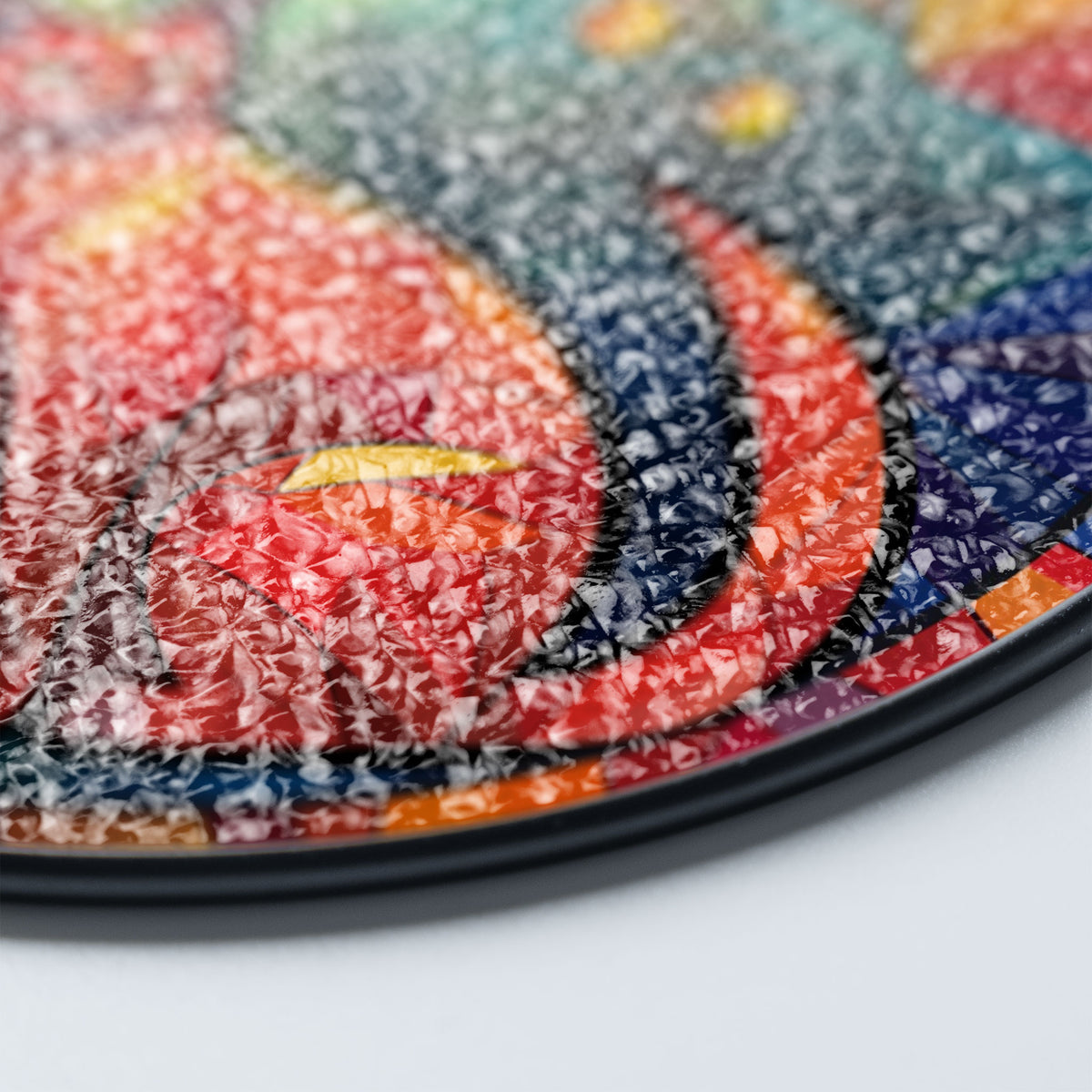 Crimson Prowler Stained Glass Window Hanging Suncatcher