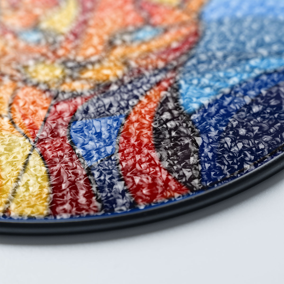 Amber Firefur Stained Glass Window Hanging Suncatcher