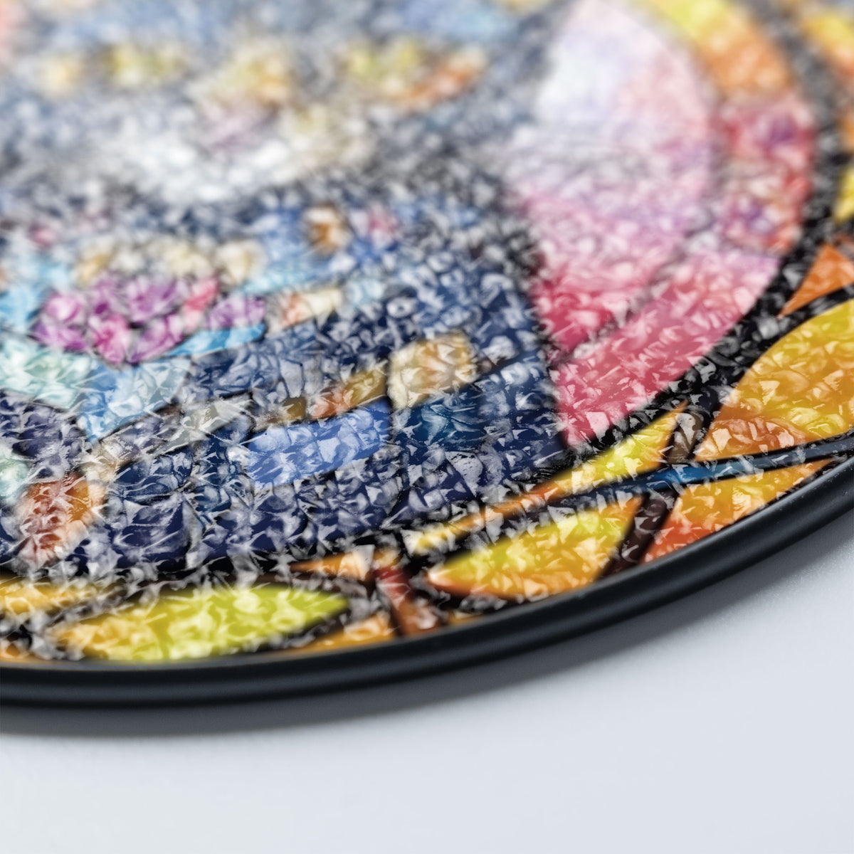 Gleaming Whiskers Stained Glass Window Hanging Suncatcher