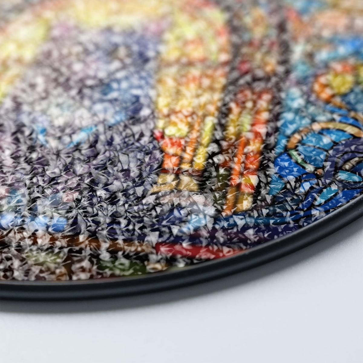 Sapphire Eyes of Night Stained Glass Window Hanging Suncatcher