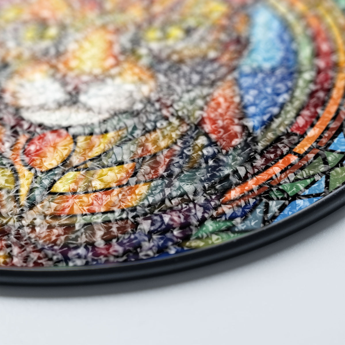 Flareheart Feline Stained Glass Window Hanging Suncatcher