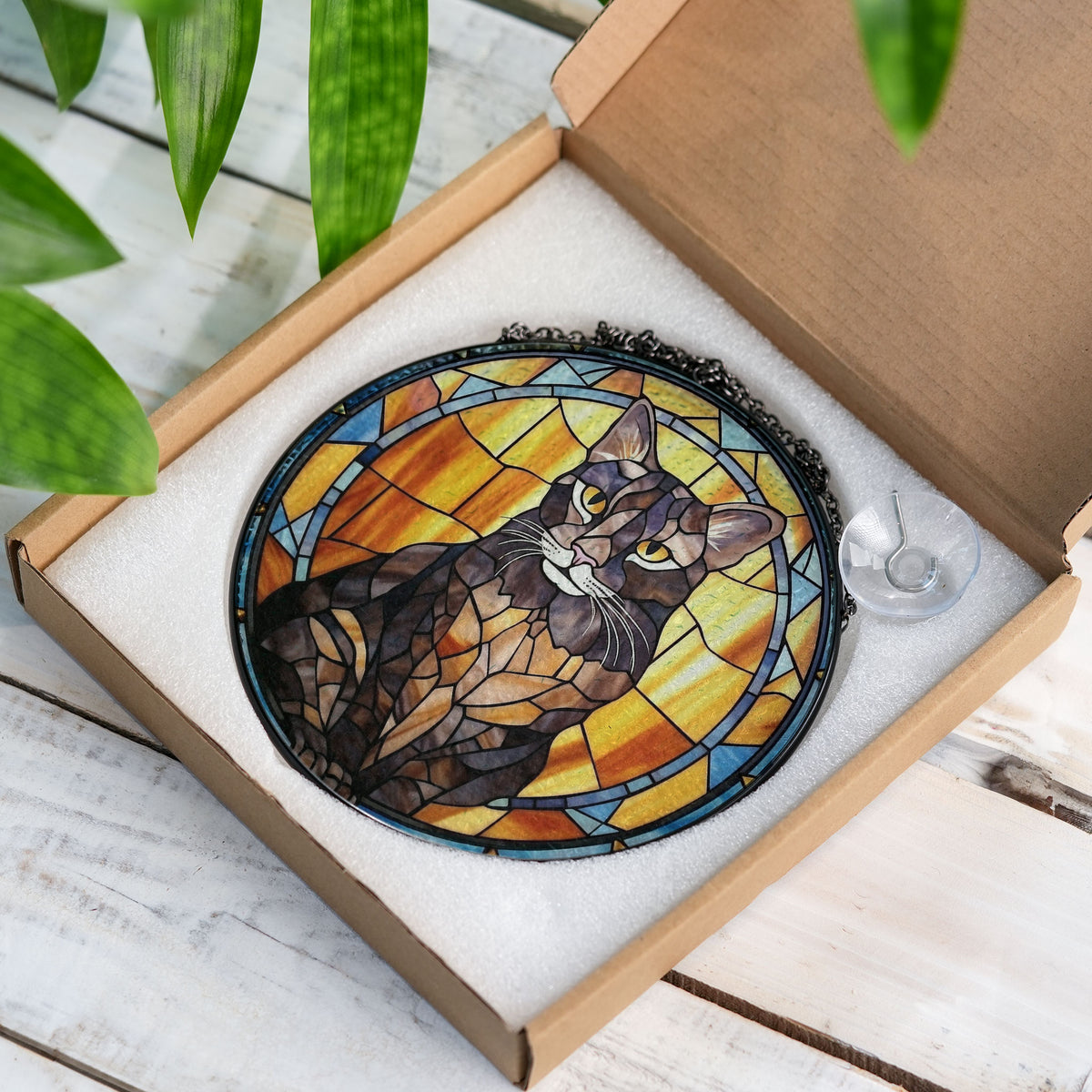 Mystic Stare Stained Glass Window Hanging Suncatcher