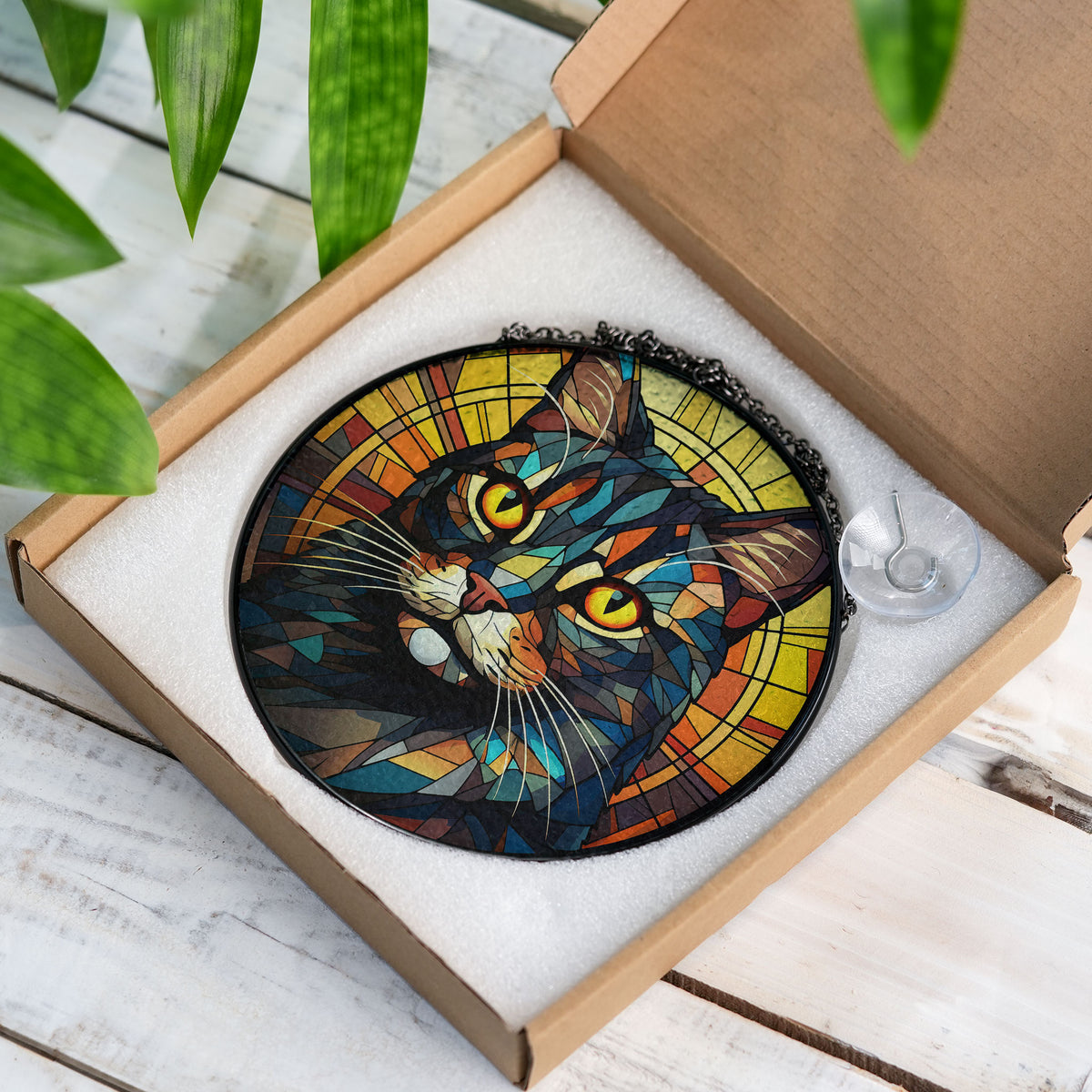 Nightwatcher Stained Glass Window Hanging Suncatcher