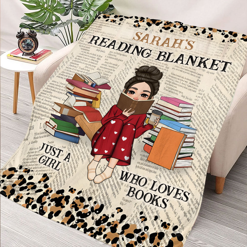 Reading Book Blanket - Personalized Blanket