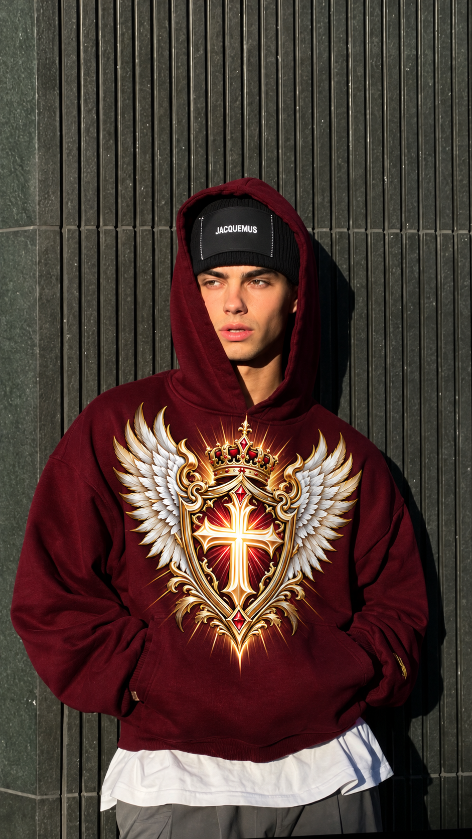 No Weapon Formed – King’s Armor Burgundy Christian Sweater