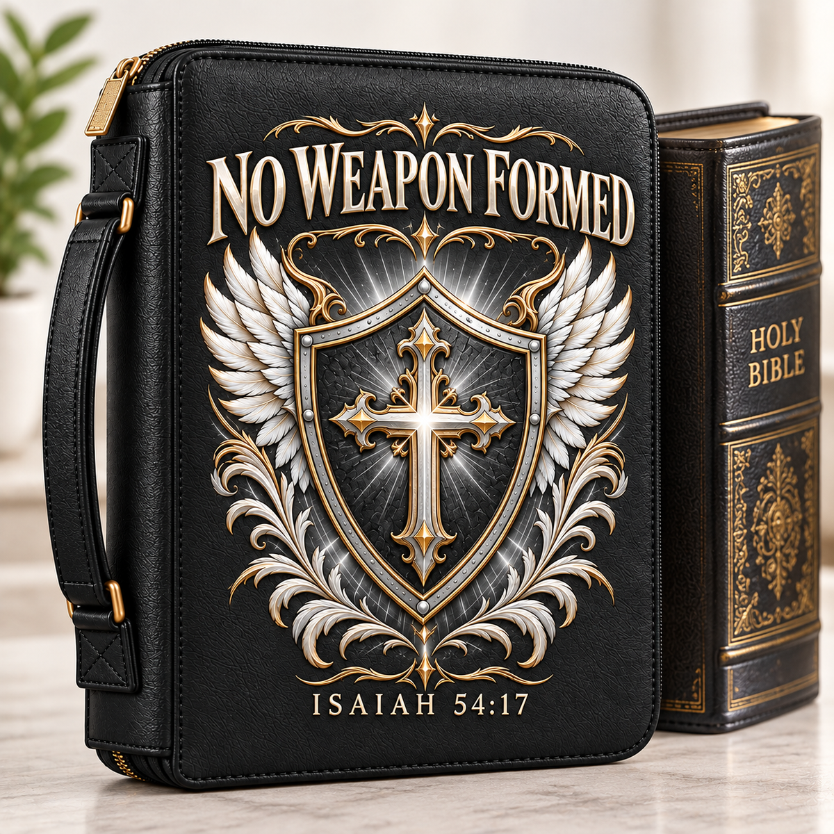 No Weapon Formed – Armor of Faith Black Bible Cover
