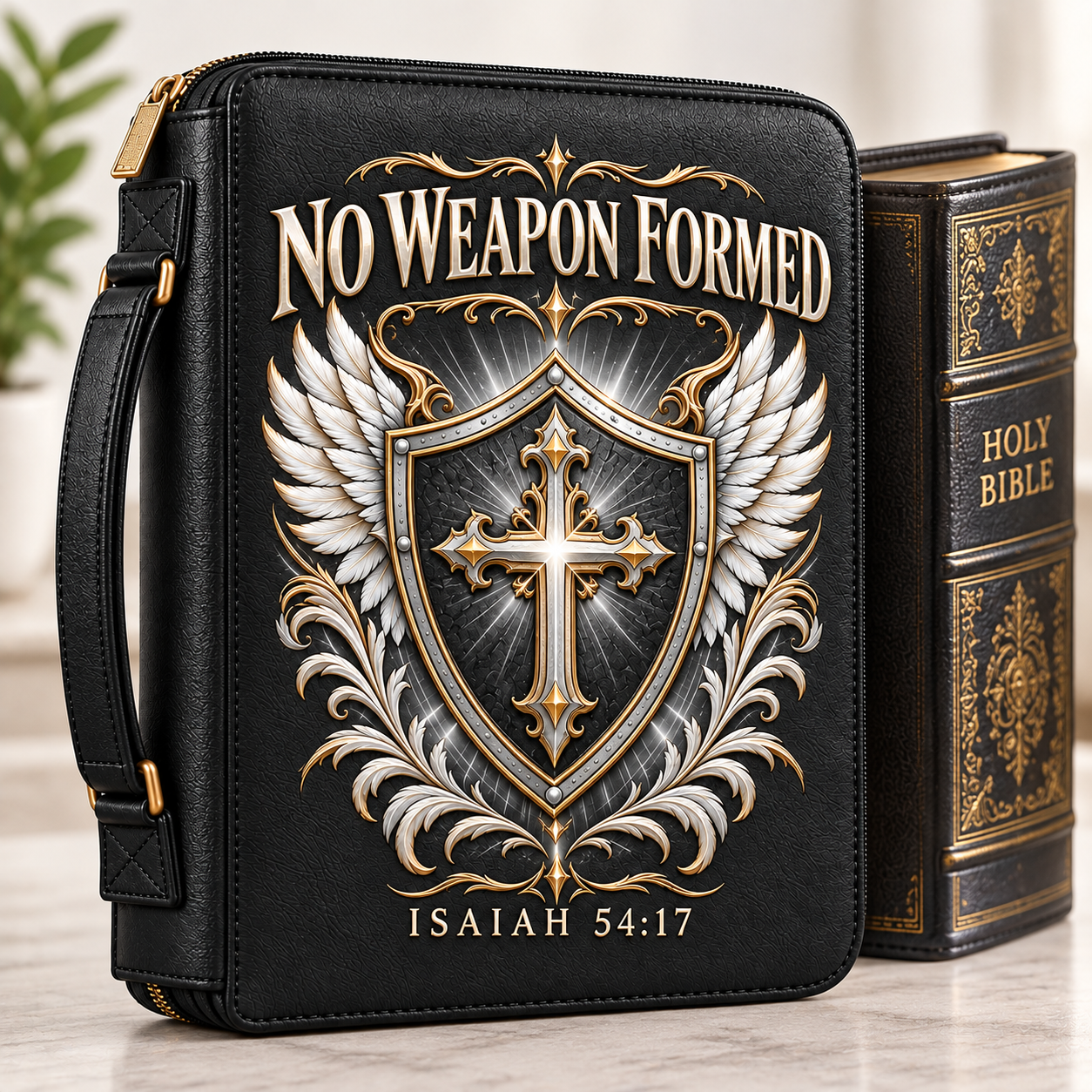 No Weapon Formed – Armor of Faith Black Bible Cover