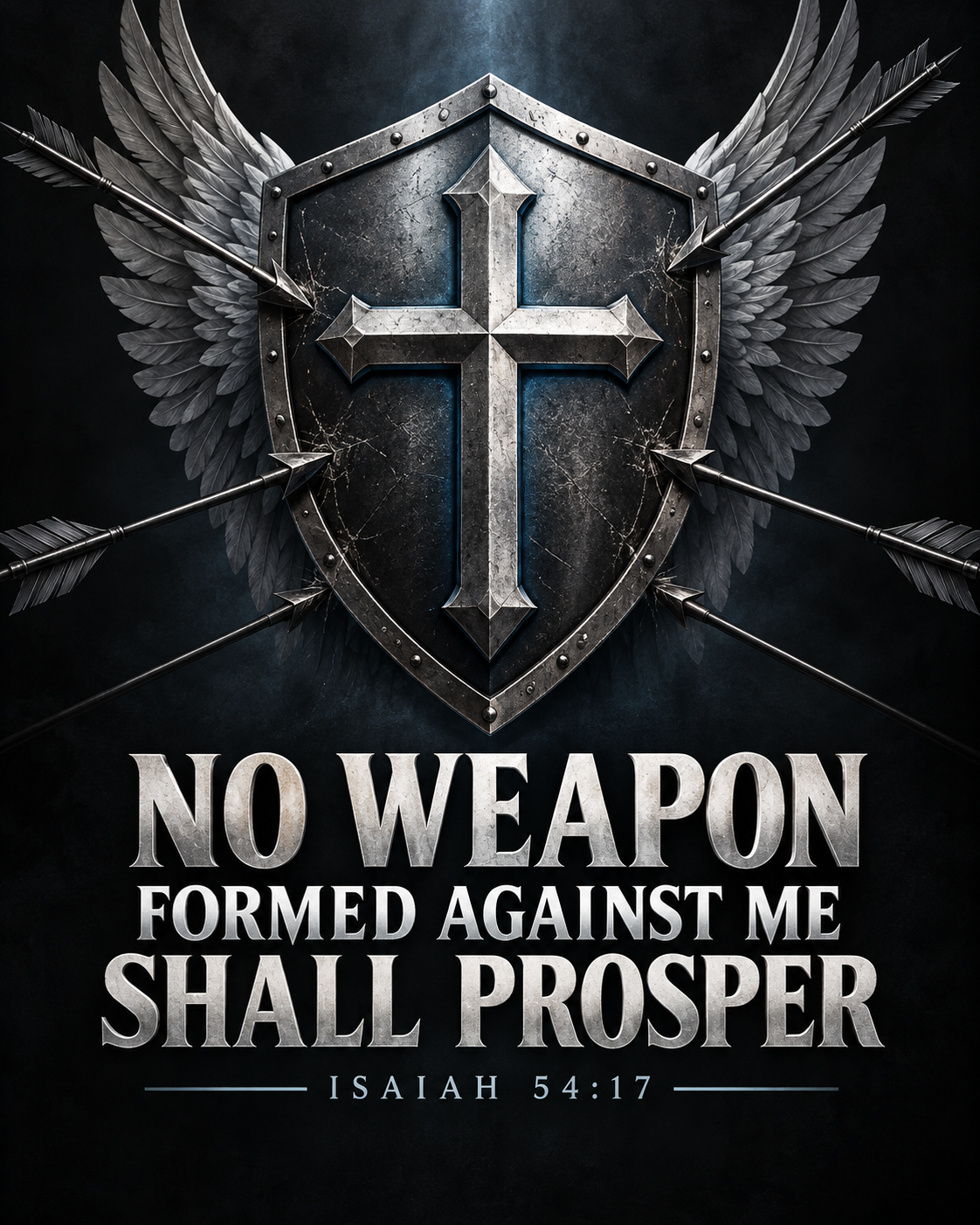 Black Armor No Weapon Formed Christian Poster – Isaiah 54:17