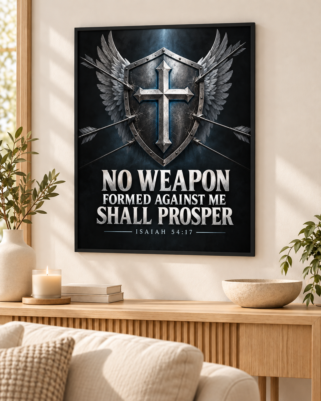 Black Armor No Weapon Formed Christian Poster – Isaiah 54:17