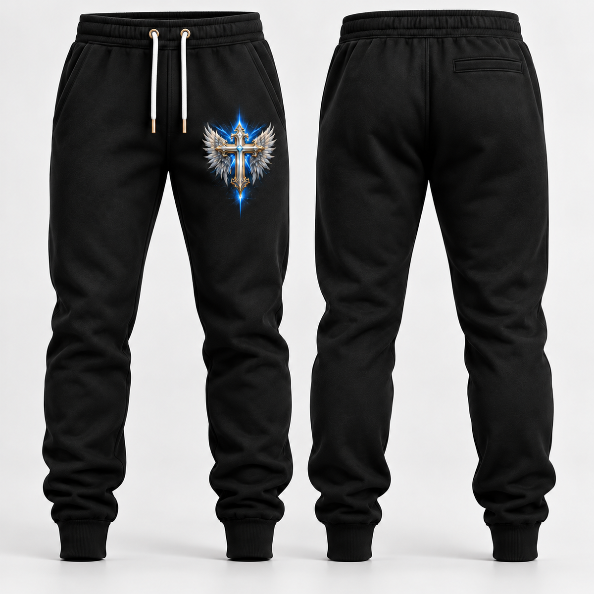 Black Divine Shield No Weapon Formed Sweatpants