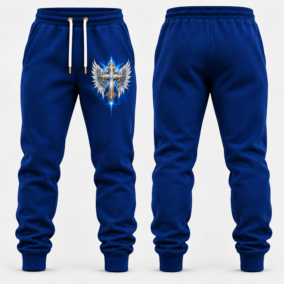 Navy Blue Divine Shield No Weapon Formed Sweatpants