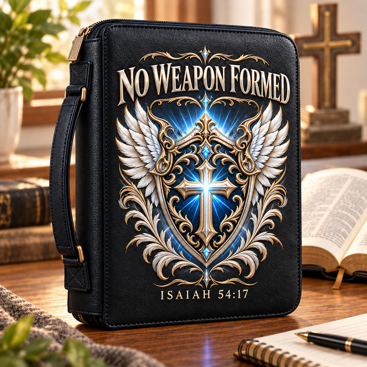 No Weapon Formed – Armor of Faith Black Bible Cover