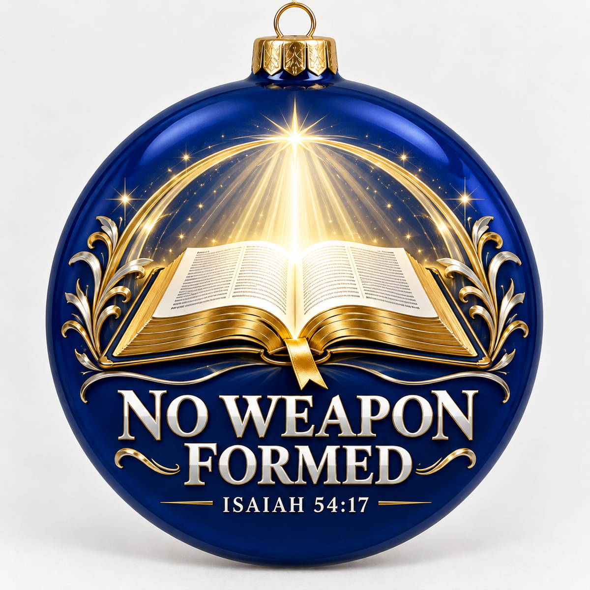 Word of Protection Christian Christmas Ornament – Isaiah 54:17