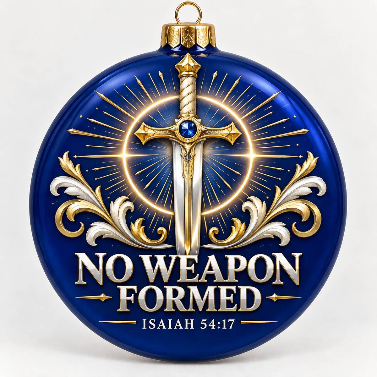Sword of the Spirit Christian Christmas Ornament – Isaiah 54:17