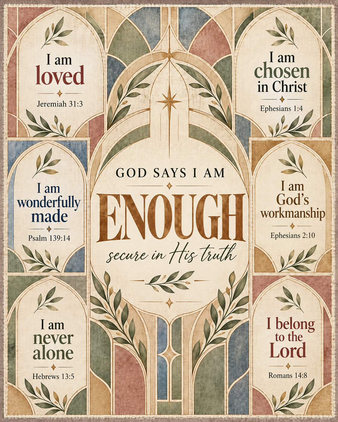 God Says I Am Enough – Christian Scripture Blanket