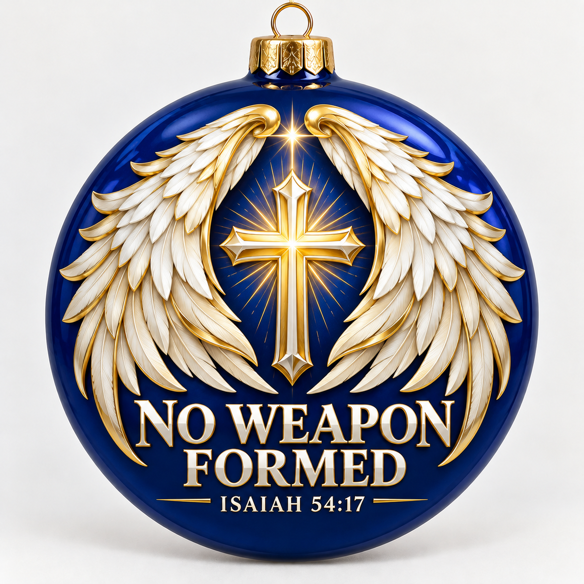 Wings of Refuge Christian Christmas Ornament – Isaiah 54:17