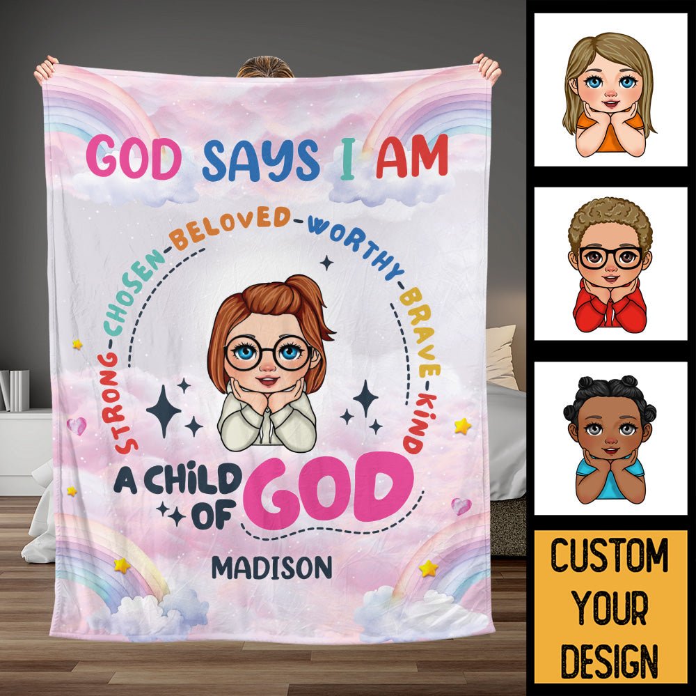 A Child Of God Blanket - Personalized Blanket - Giftago