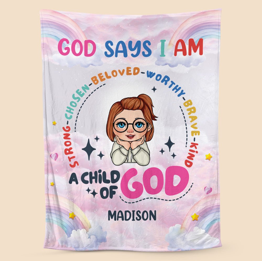 A Child Of God Blanket - Personalized Blanket - Giftago