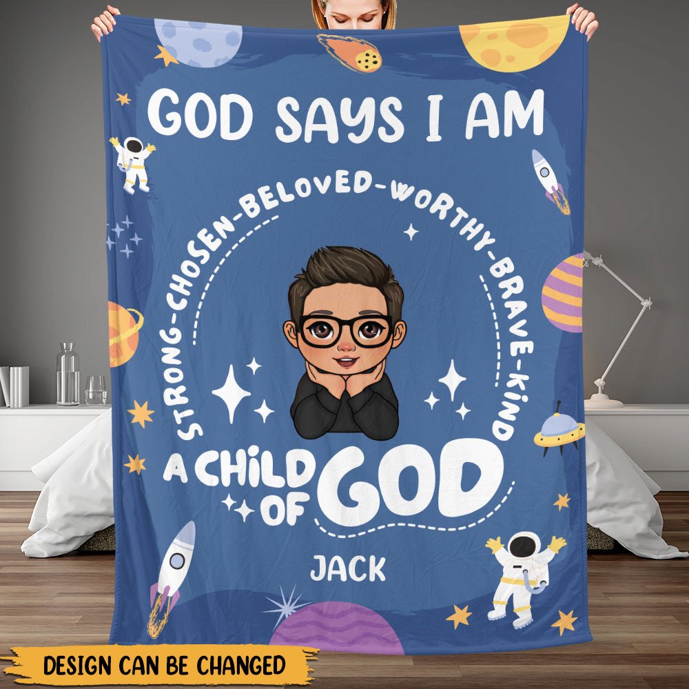 A Child Of God Blanket - Personalized Blanket - Giftago