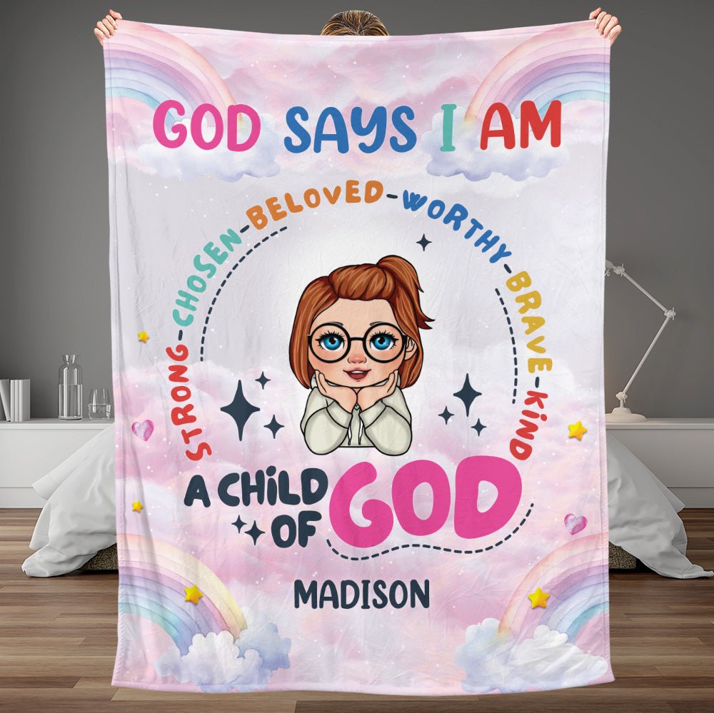 A Child Of God Blanket - Personalized Blanket - Giftago