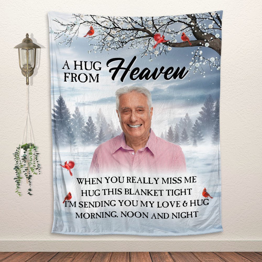 A Hug From Heaven Blanket - Personalized Blanket